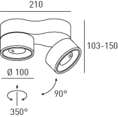 CLIPPO DUO Wand- und Deckenspot - 2