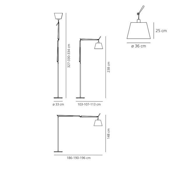 TOLOMEO MEGA FLOOR BLACK Steh- und Bogenleuchte - 2