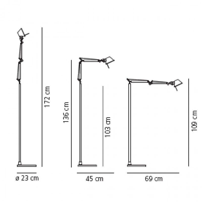 TOLOMEO MICRO FLOOR Retrofit Lese- Stehleuchte - 0